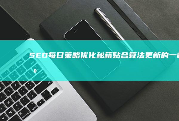 SEO每日策略优化秘籍：贴合算法更新的一帖攻略